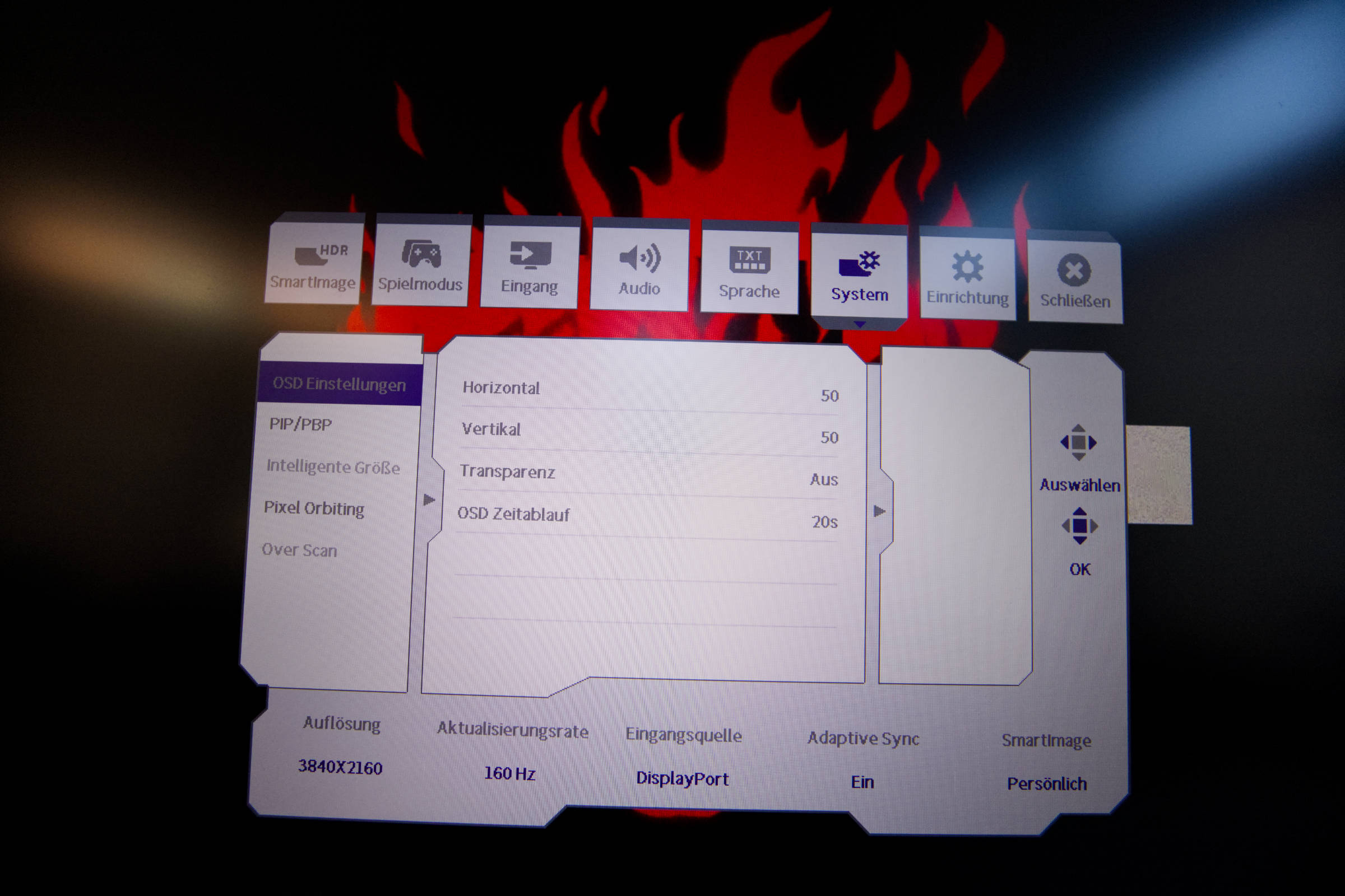 Philips Evnia 3000 27M2N3800A OSD System