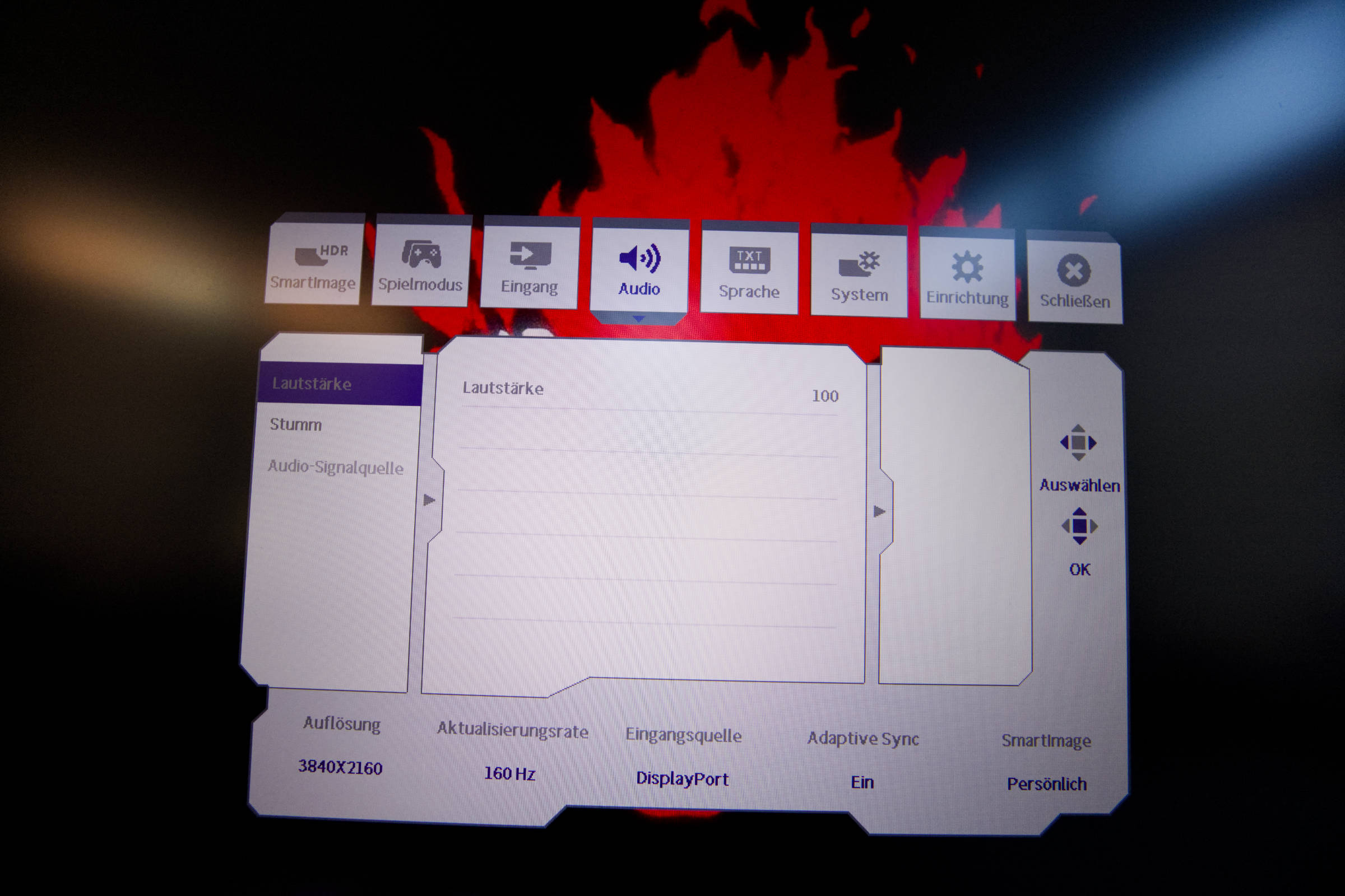 Philips Evnia 3000 27M2N3800A OSD Audio