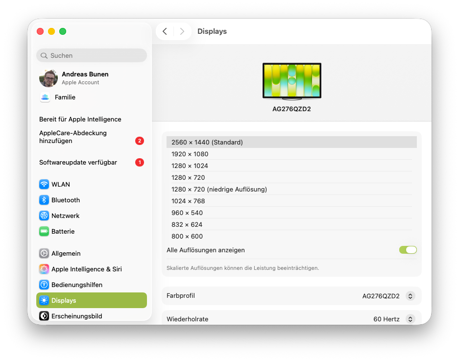 Apple MacBook Neo externer Monitor