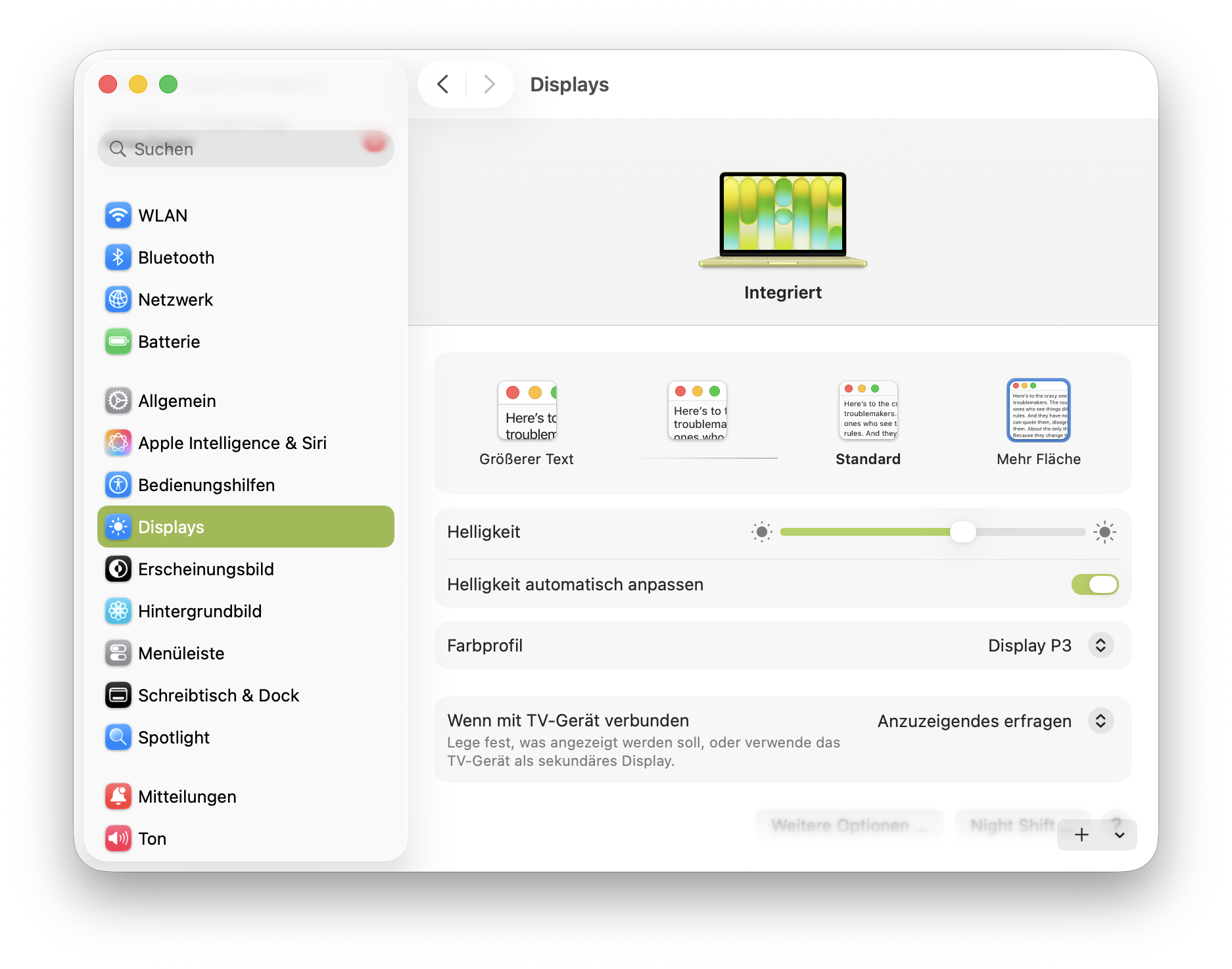 Apple MacBook Neo macOS Display