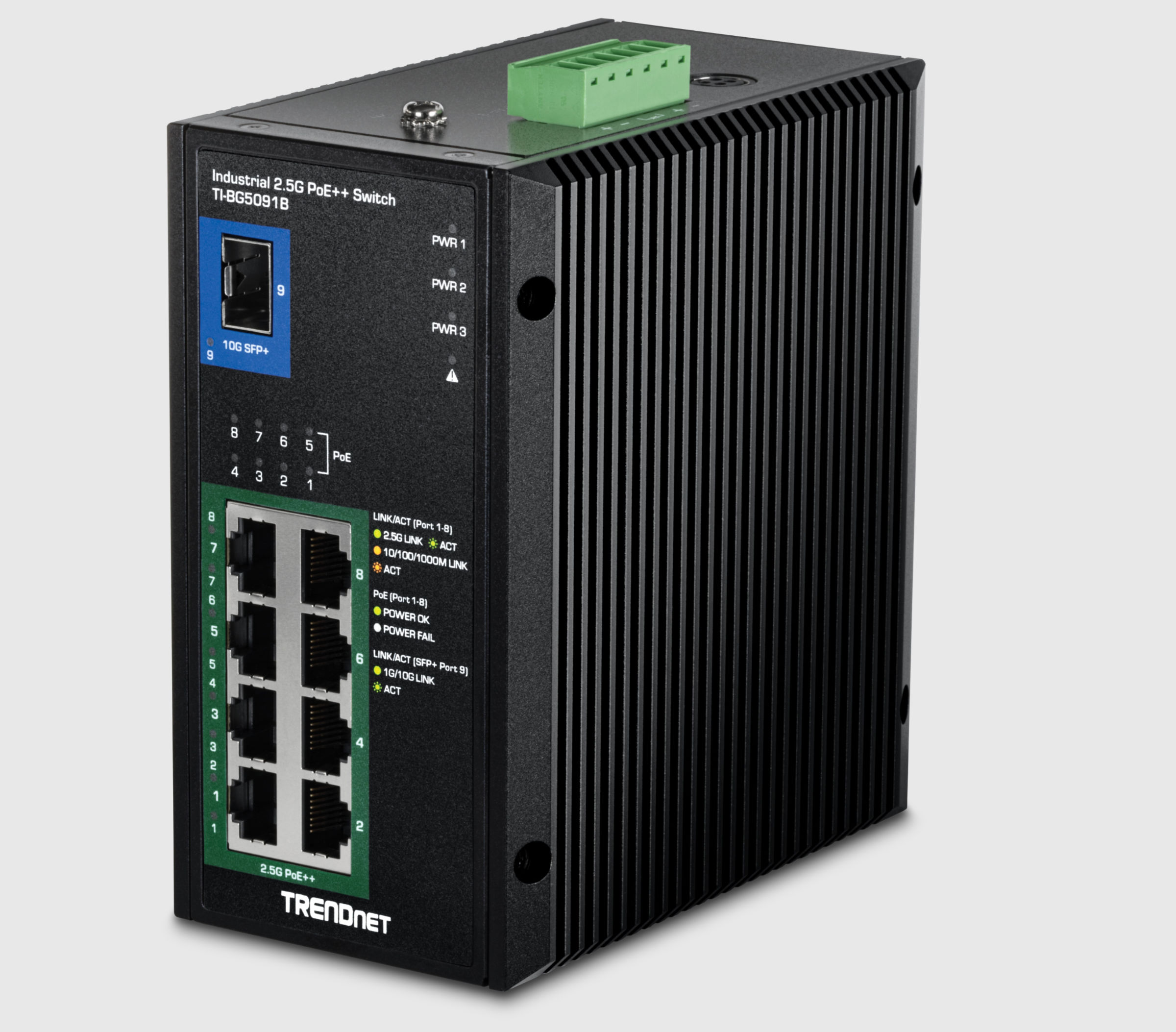 TRENDnet TI-BG5091B: Ein industrietauglicher 2,5G-DIN-Schienen-Switch für 333 €
