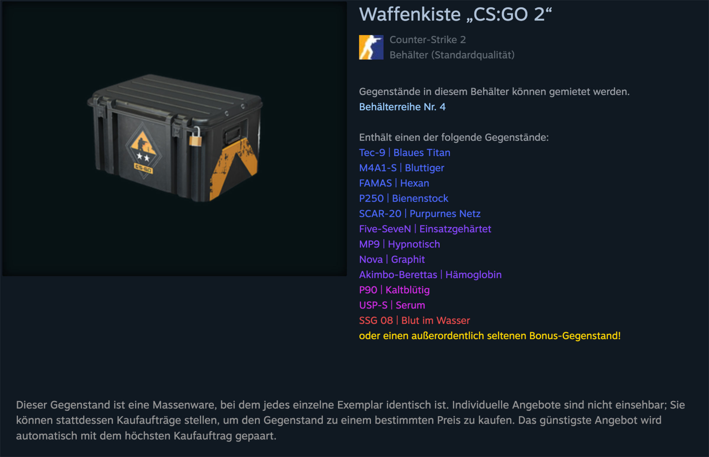 CS2 Waffenkisten steam  Bild © Steam