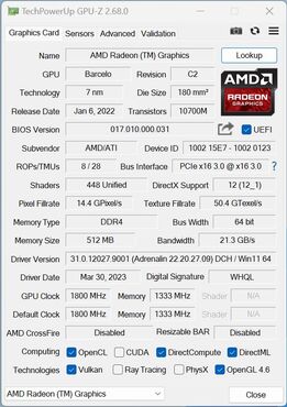 ACEMAGIC AM06 PRO MiniPC GPU Z Barcelo