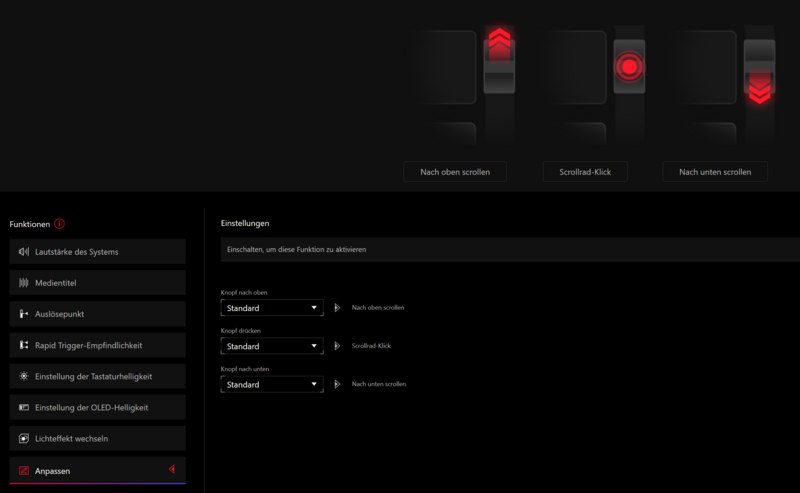 ASUS ROG Azoth 96 HE Gear Link - Steuerknauf ASUS ROG Azoth 96 HE Gear Link - Steuerknauf