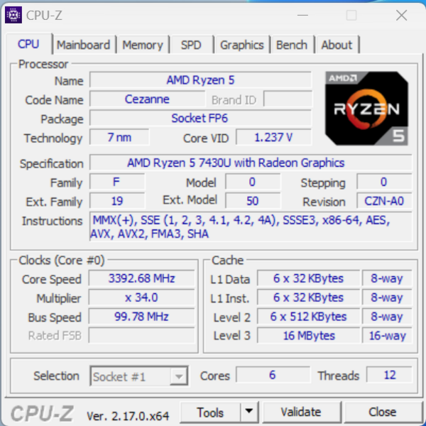 ACEMAGIC AM06 PRO MiniPC CPU Z ACEMAGIC AM06 PRO MiniPC CPU Z