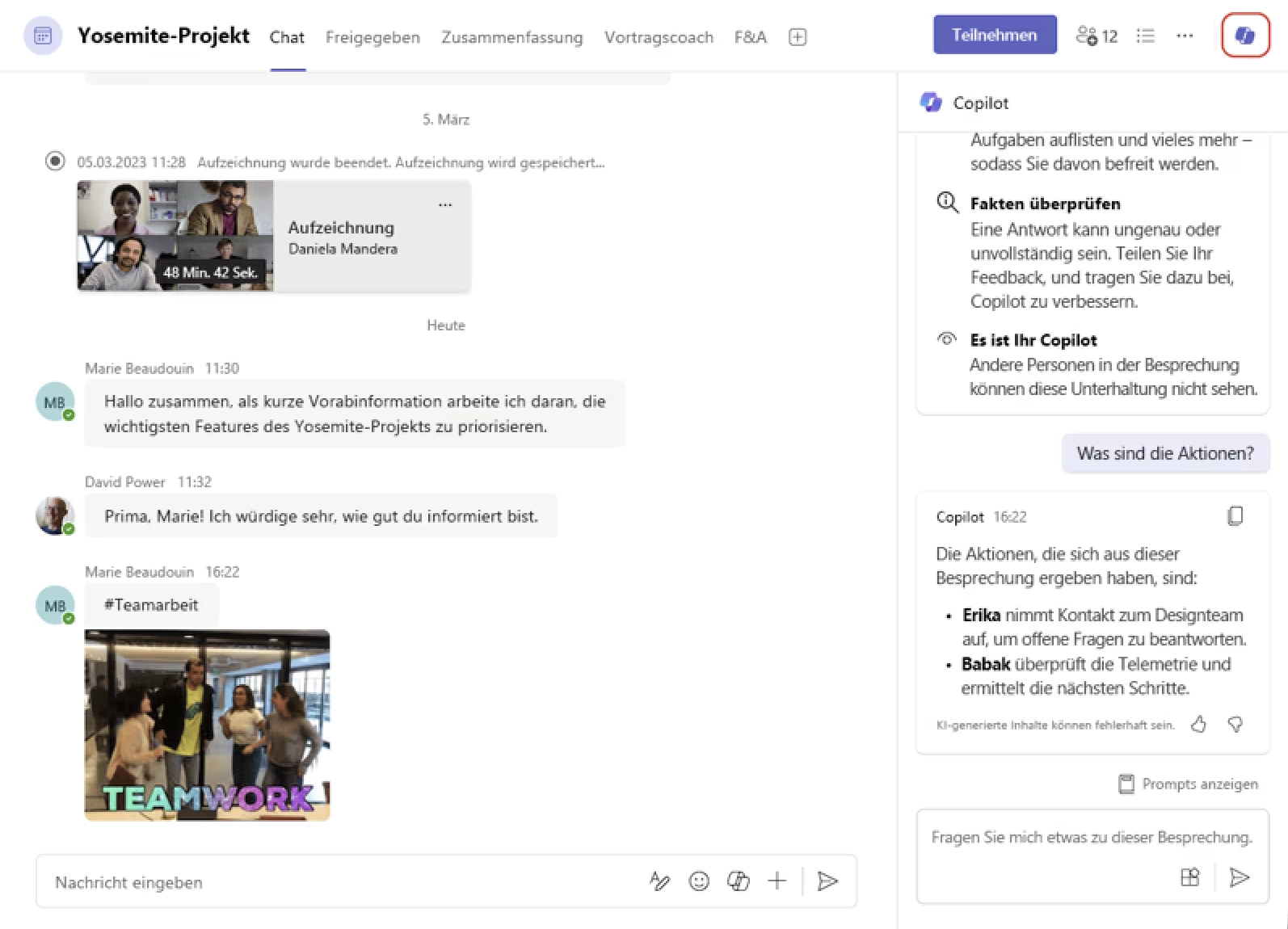 Microsoft Teams lokale Besprechungszusammenfassungen ohne Speicherung von Transkripten