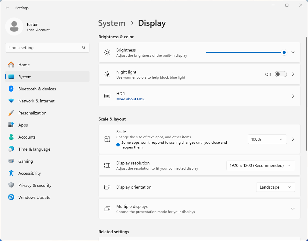 ACEMAGIC RX16 Display