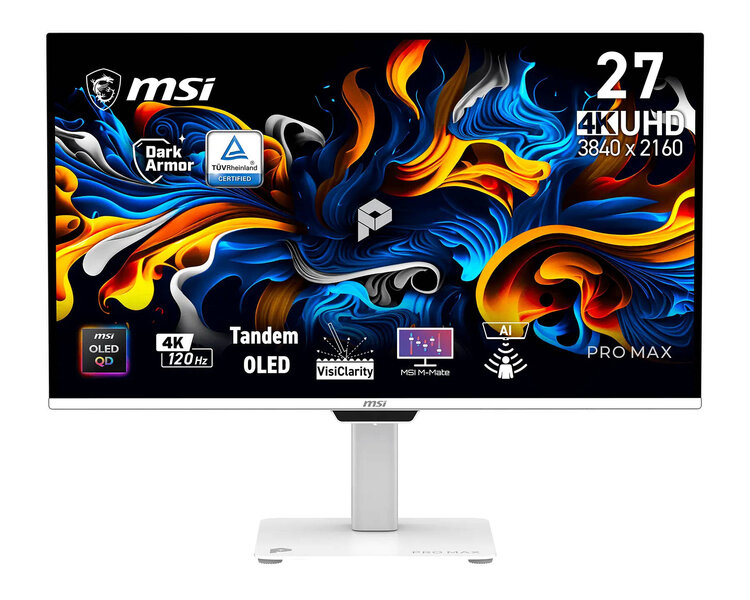 MSI PRO MAX OLED 271UPJW12: Mit neuartigem IJP-OLED-Display bestückter 4K-Monitor