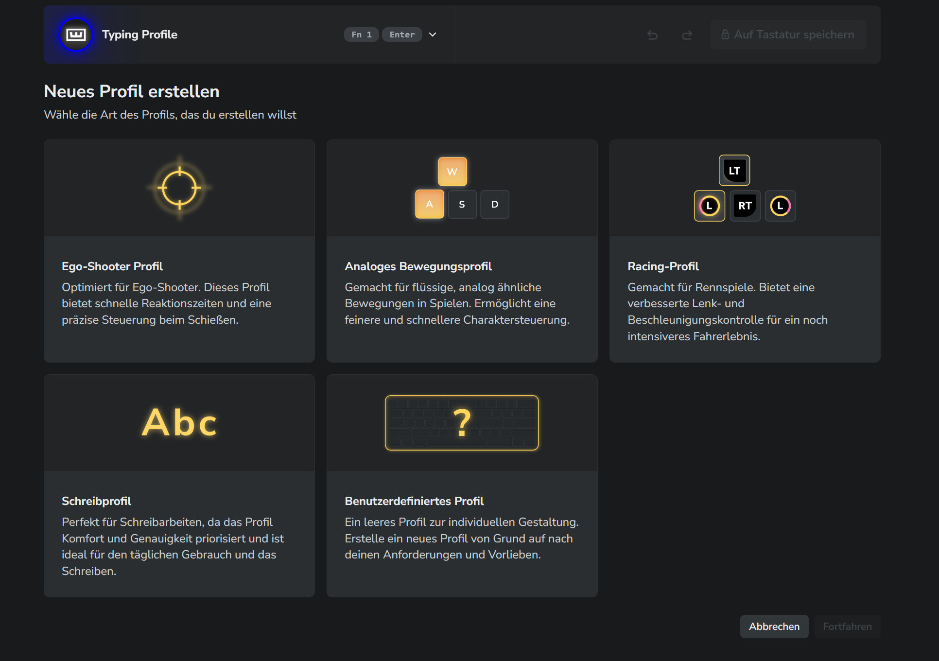 Wooting HE60+ Wootility Profil Wooting HE60+ Wootility Profil