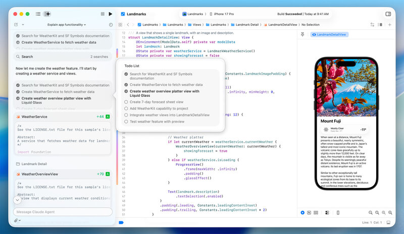 Apple Xcode agentic coding with Anthropic Claude