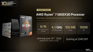 AMD Ryzen 7 5800X3D Anniversary Edition und Ryzen 7 7700X3D vorgestellt
