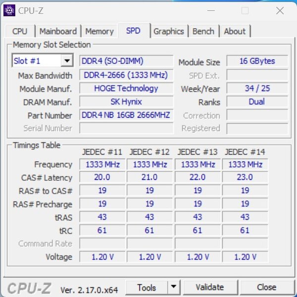 ACEMAGIC AM06 PRO MiniPC CPU Z Memory SPD ACEMAGIC AM06 PRO MiniPC CPU Z Memory SPD