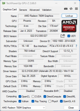 ACEMAGIC RX16 GPUz ACEMAGIC RX16 GPUz