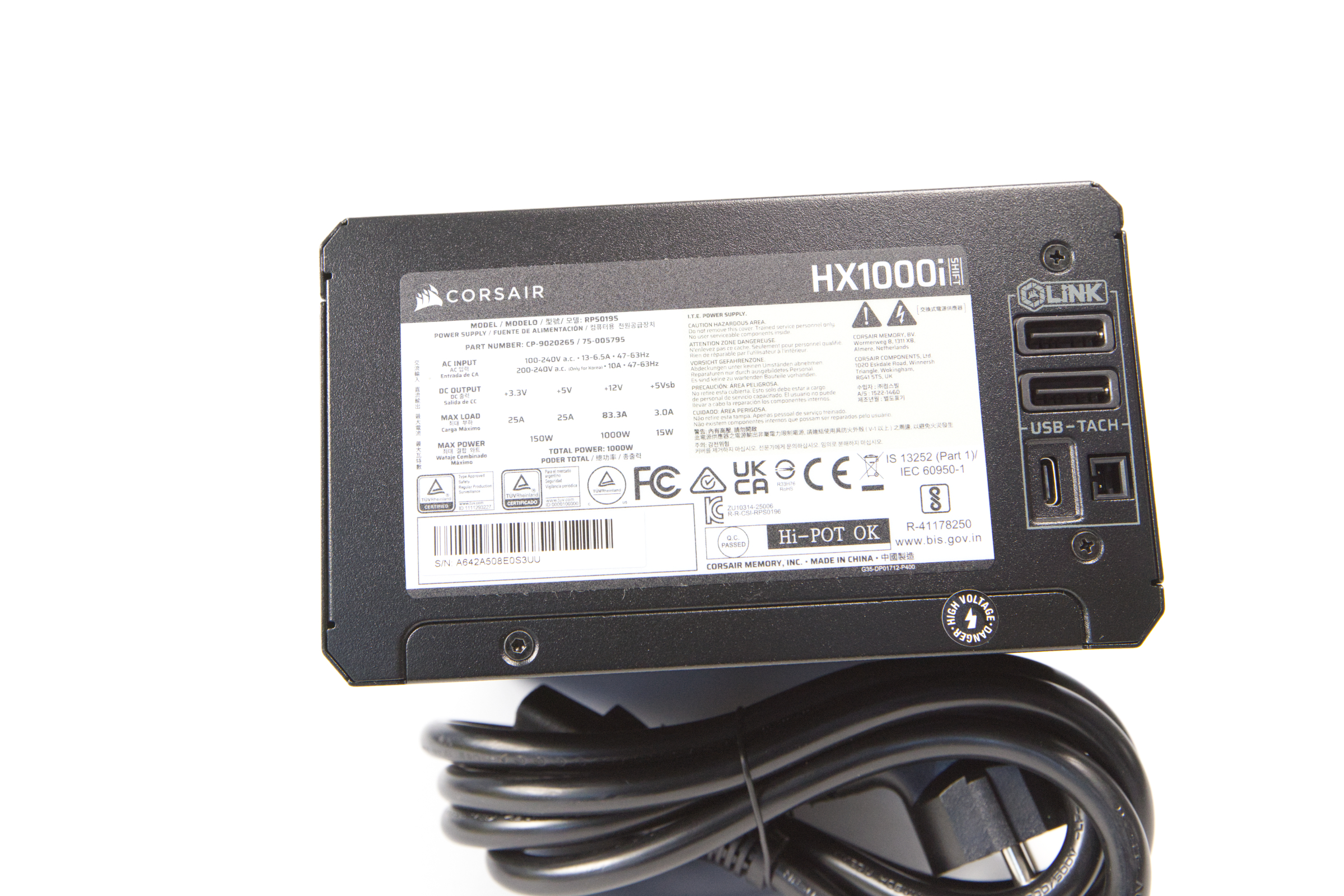 Corsair HX1000i Shift iCue Link Corsair HX1000i Shift iCue Link