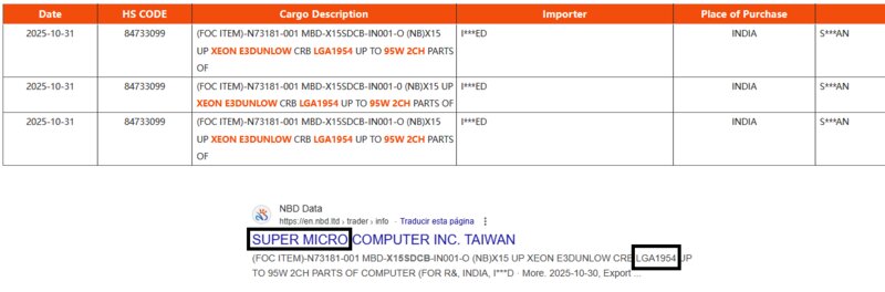 Intel Nova Lake S Xeon Dunlow
