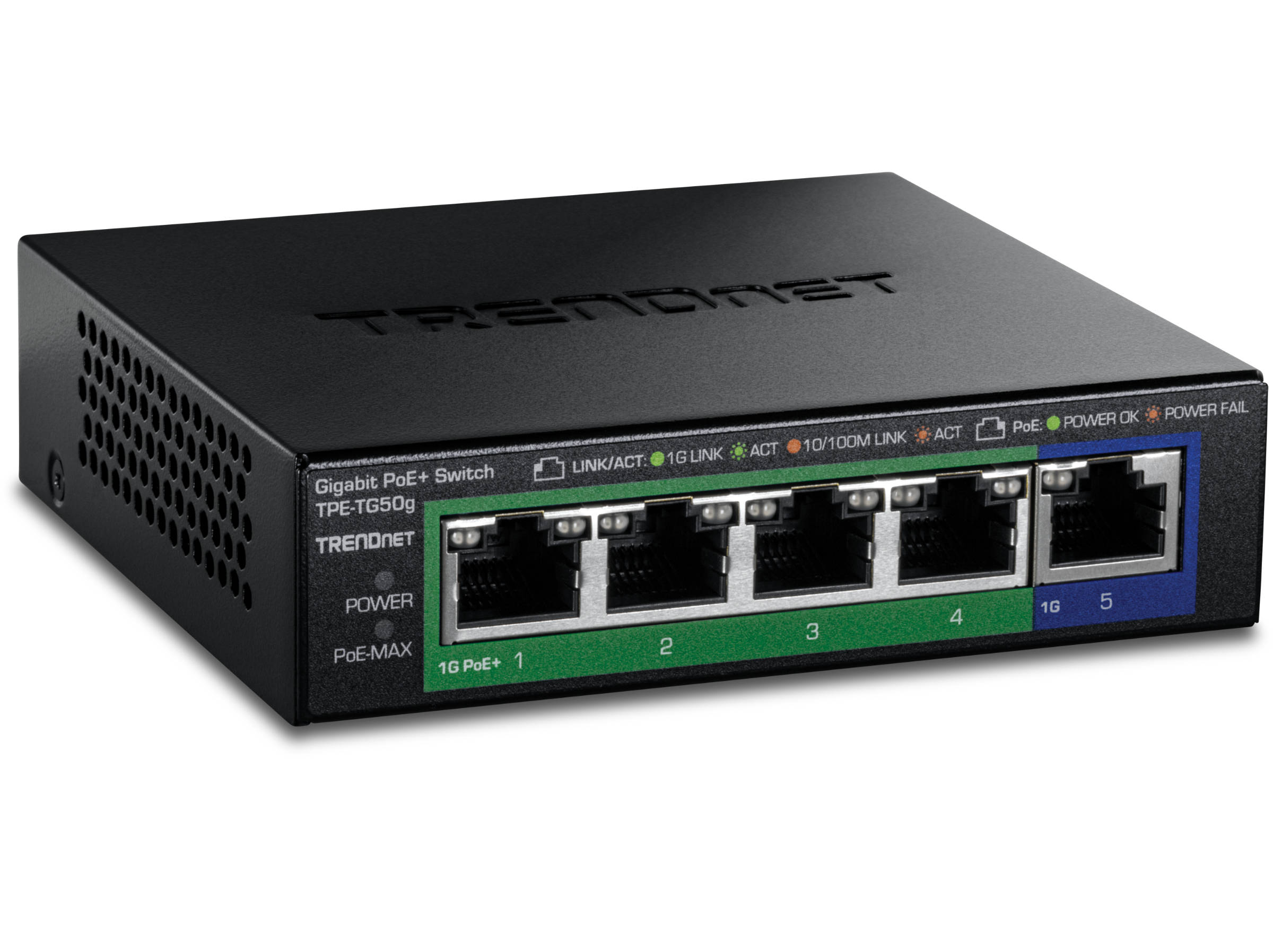 TRENDnet TPE-TG50g: Günstiger 5-Port-Gigabit-PoE+-Switch für 50 € erhältlich