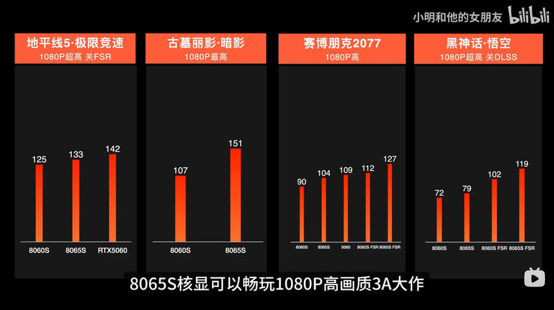 AMD Ryzen MAX 495 RADEON 8065S VS RADEON 8060S Benchmarks