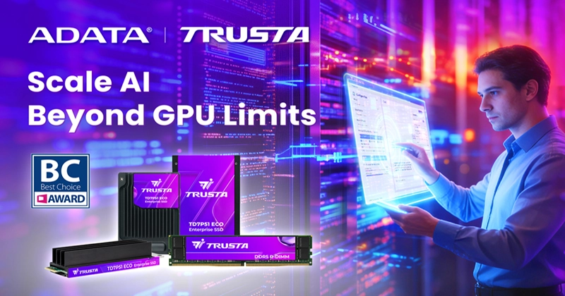 ADATA TRUSTA AI Scaler Extended Memory Solution  Bild © ADATA