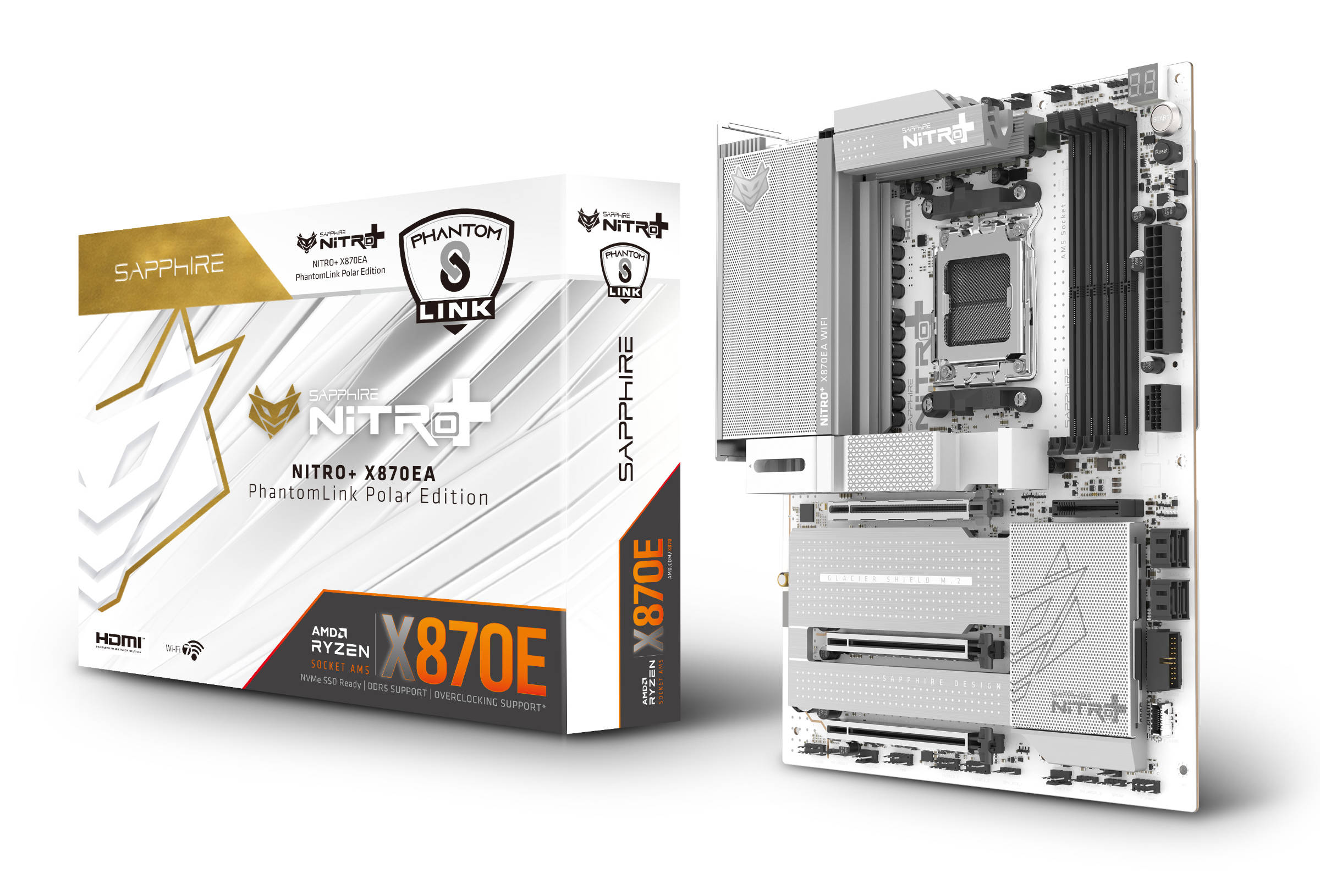Sapphire Nitro X870EA Polar Motherboard