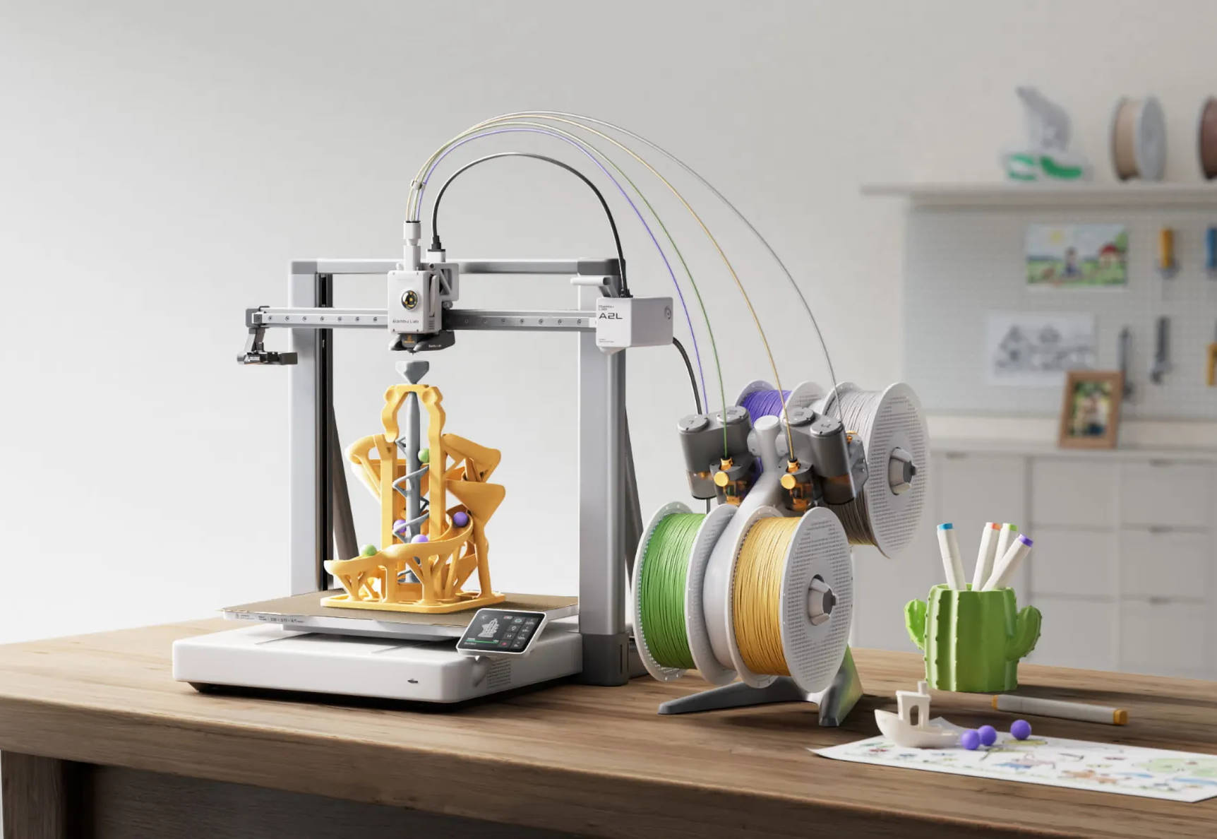 Bambu Lab A2L: Neuer Großformat-3D-Drucker im offenen Aufbau