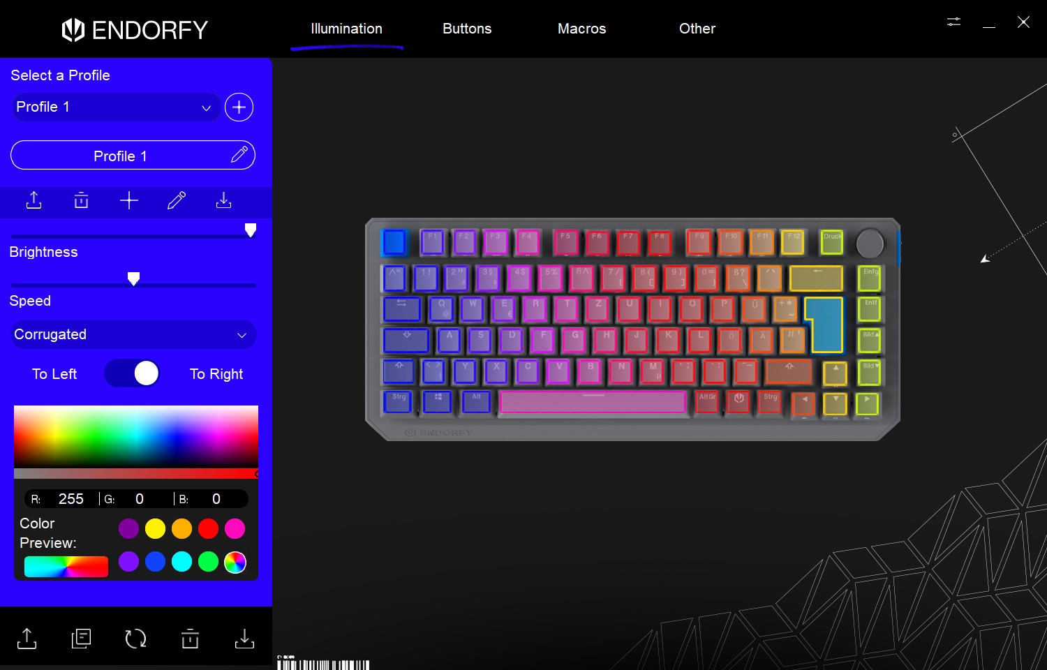 ENDORFY Thock V2 75 Wireless Software Beleuchtung
