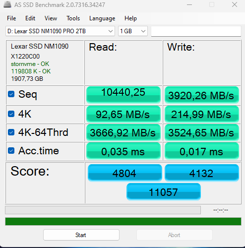 Maxsun MS-iCraft B850 AIGA AS SSD Benchmark Maxsun MS-iCraft B850 AIGA AS SSD Benchmark