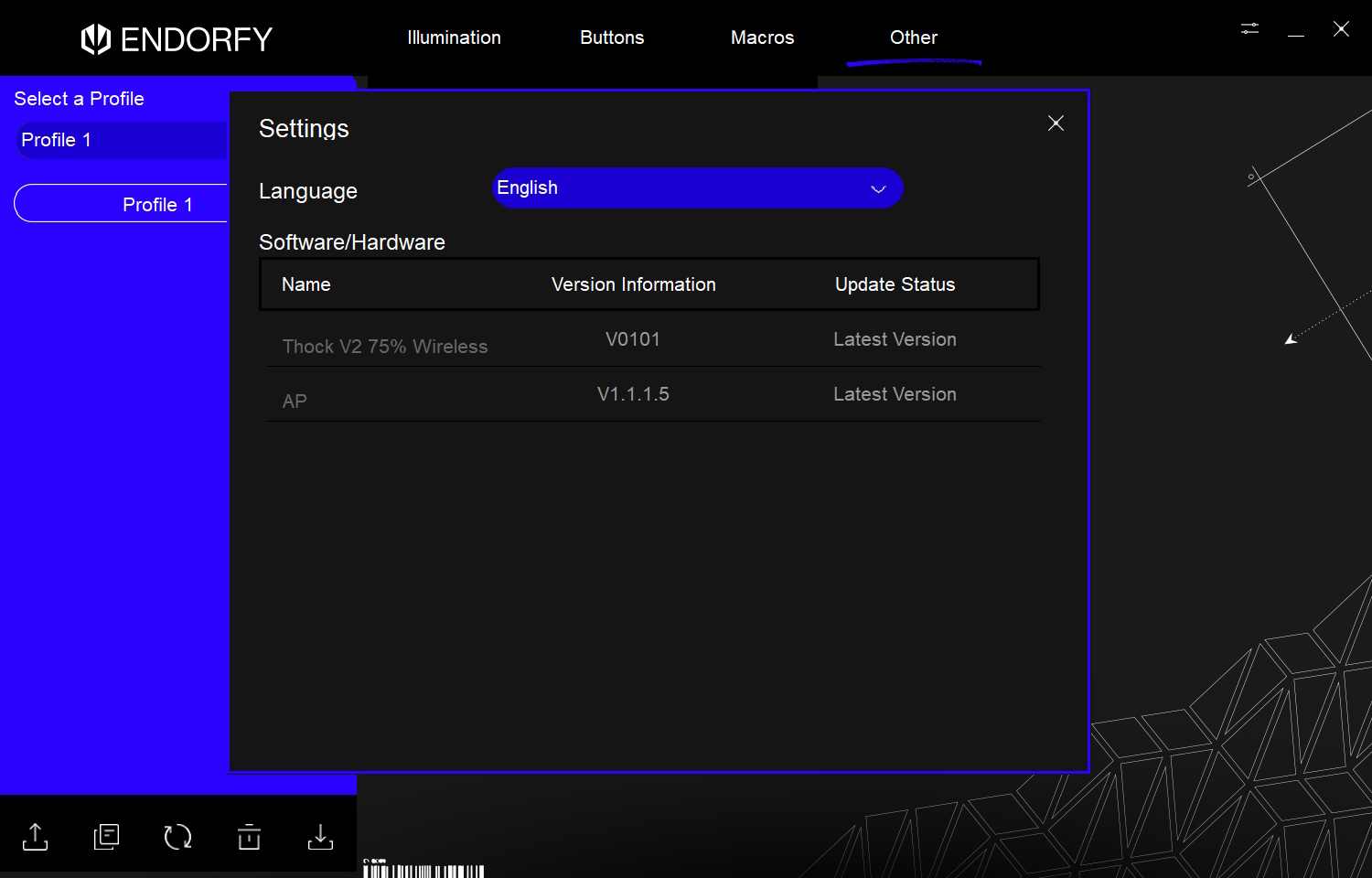 ENDORFY Thock V2 75 Wireless Software Einstellungen