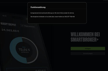 Smartbroker+ Störung: App und Website melden Funktionsstörung (behoben)