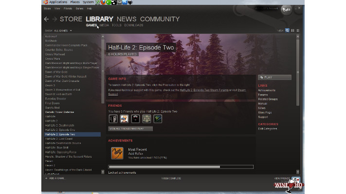 Wine 11 0 Steam  Bild © Wine