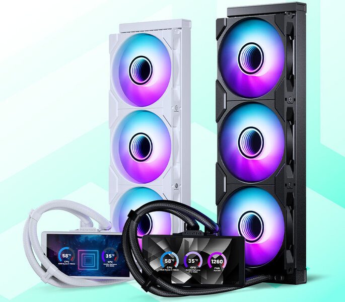 Phanteks Glacier One 360M25 LCD AIO Farben Phanteks Glacier One 360M25 LCD AIO Farben