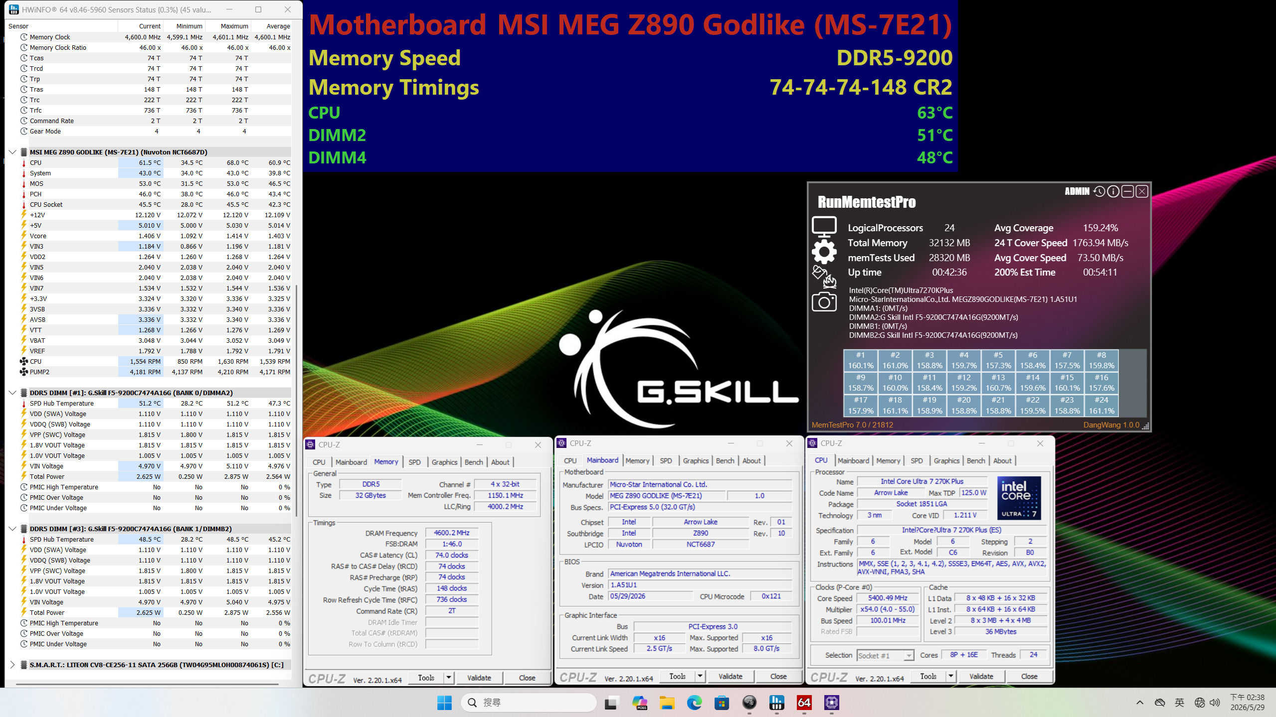 G SKILL DDR5 9200 Speicherkit