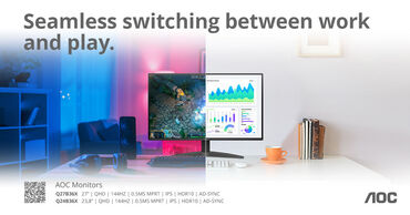 AOC Q24B36X und Q27B36X mit 144 Hz QHD und 0,5 ms MPRT vorgestellt