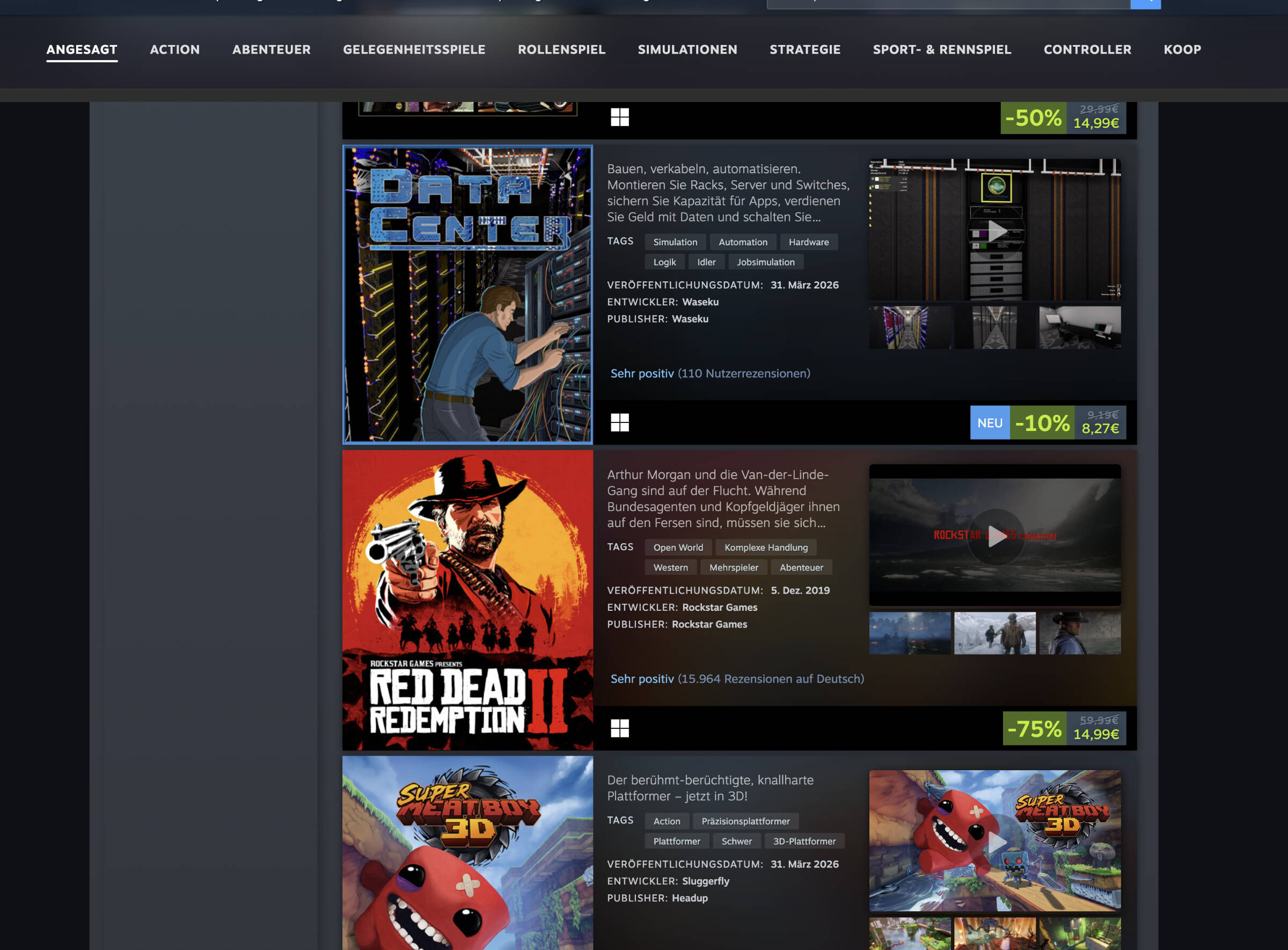Steam Rabattaktionen  Bild © Steam
