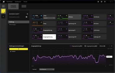 Corsair HX1000i Shift iCUE iCUE Link Leistungmonitoring Verbrauch Corsair HX1000i Shift iCUE iCUE Link Leistungmonitoring Verbrauch