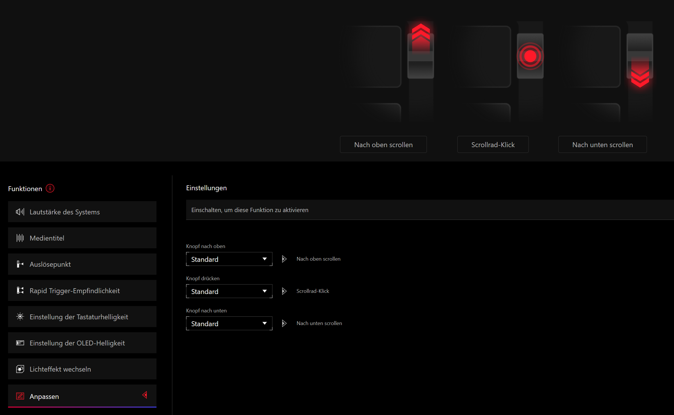 ASUS ROG Azoth 96 HE Gear Link - Steuerknauf