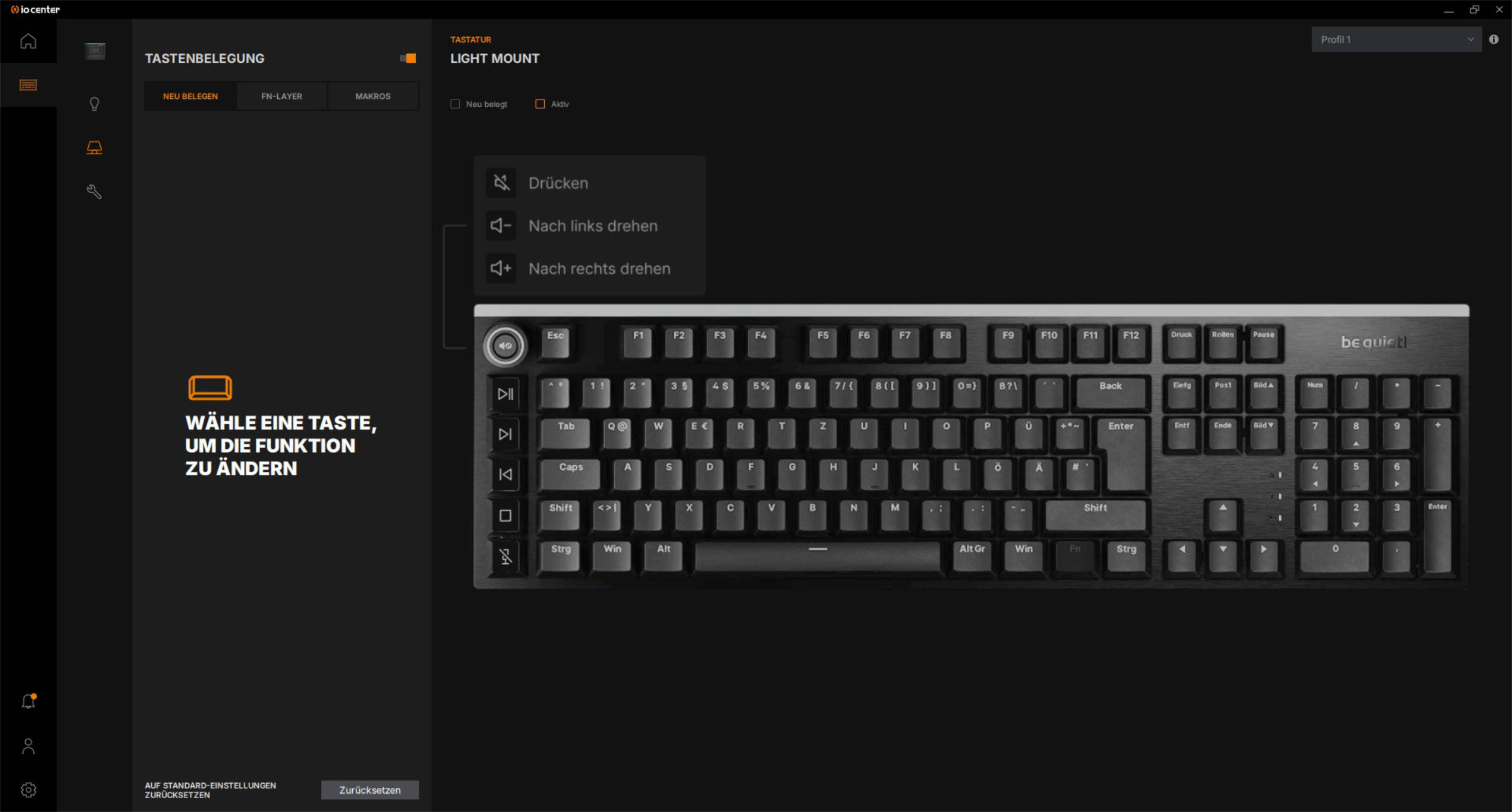be quiet Light Mount Keyboard Software Tastenbelegung be quiet Light Mount Keyboard Software Tastenbelegung