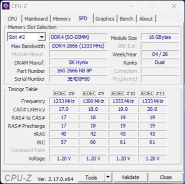 NiPoGi Pinova P1 Ryzen Embedded R2544 CPUz SPD