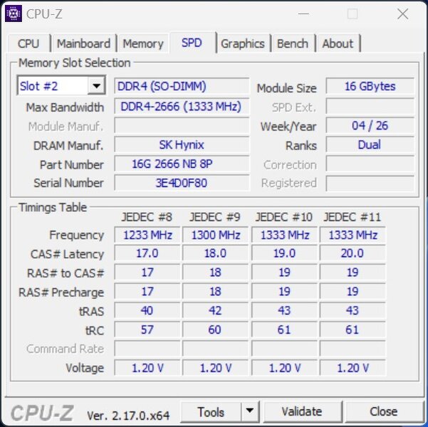 NiPoGi Pinova P1 Ryzen Embedded R2544 CPUz SPD