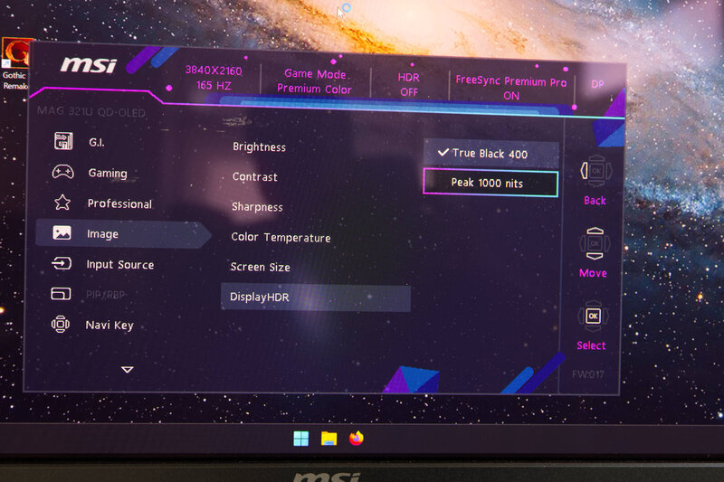 MSI MAG 321UPDE OSD Image HDR MSI MAG 321UPDE OSD Image HDR