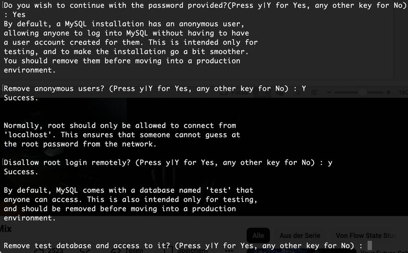 mysql Server absichern 2