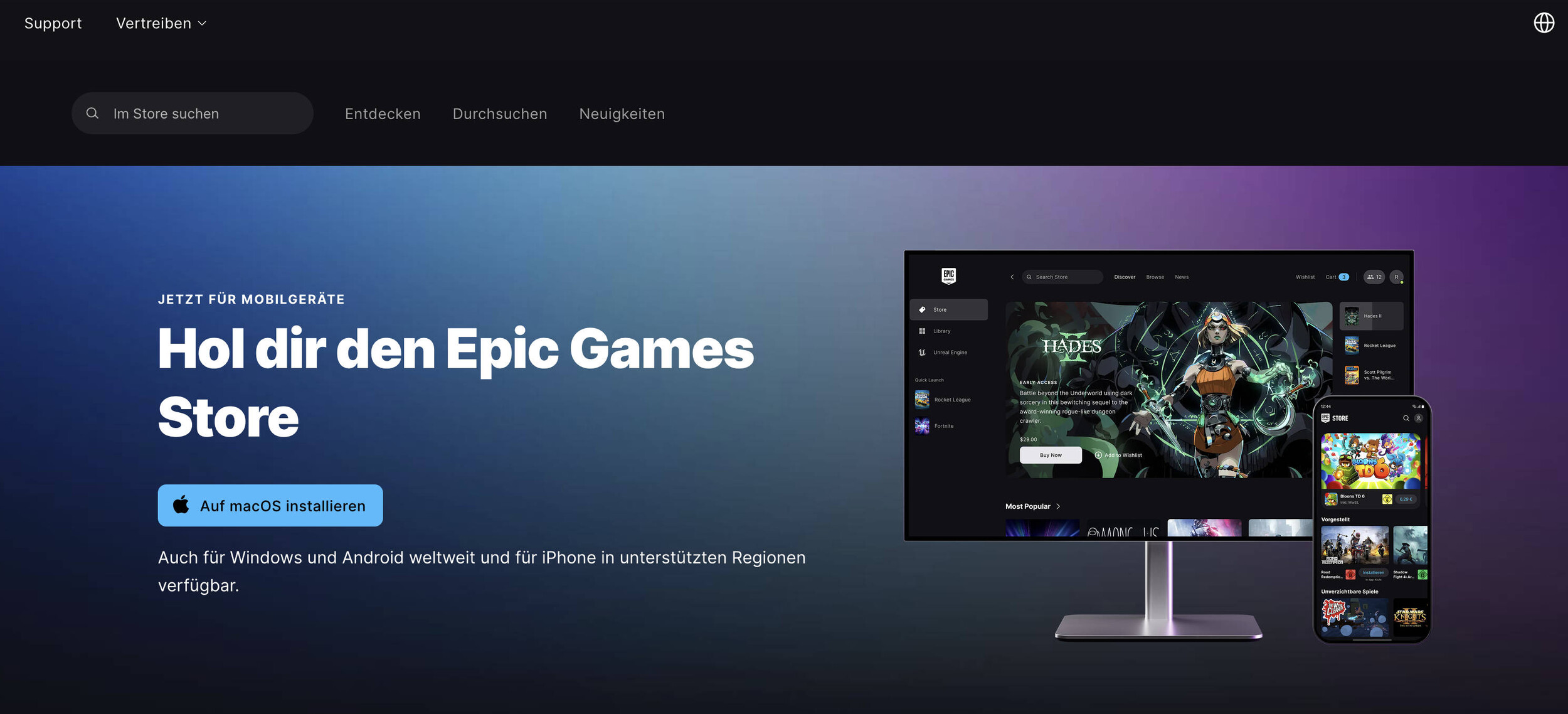 Epic Games Launcher für Linux  Bild © PCMasters.de