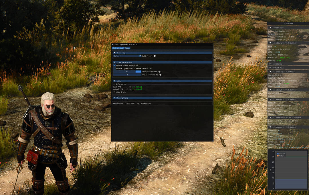 The Witcher 3 DLSS 4 5 Frame Generierung Mod  Bild © PureDark