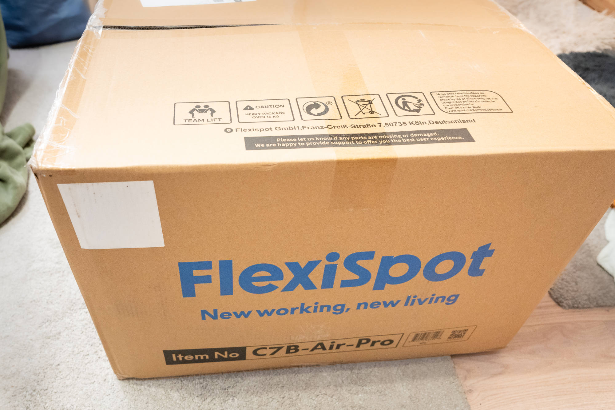 Flexispot C7 Verpackung Flexispot C7 Verpackung