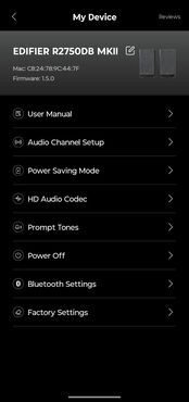 Edifier R2750DB MKII ConneX App Einstellungen Edifier R2750DB MKII ConneX App Einstellungen