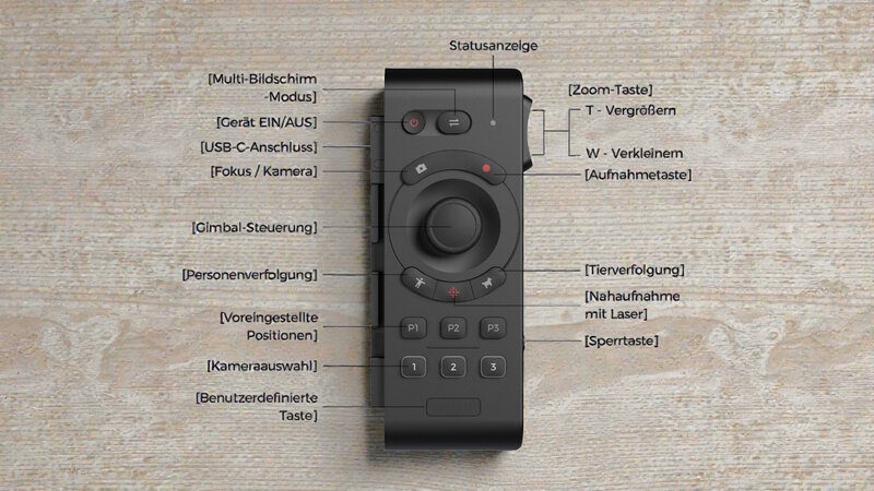 OBSBOT Tail 2 Fernbedienung Beschreibung