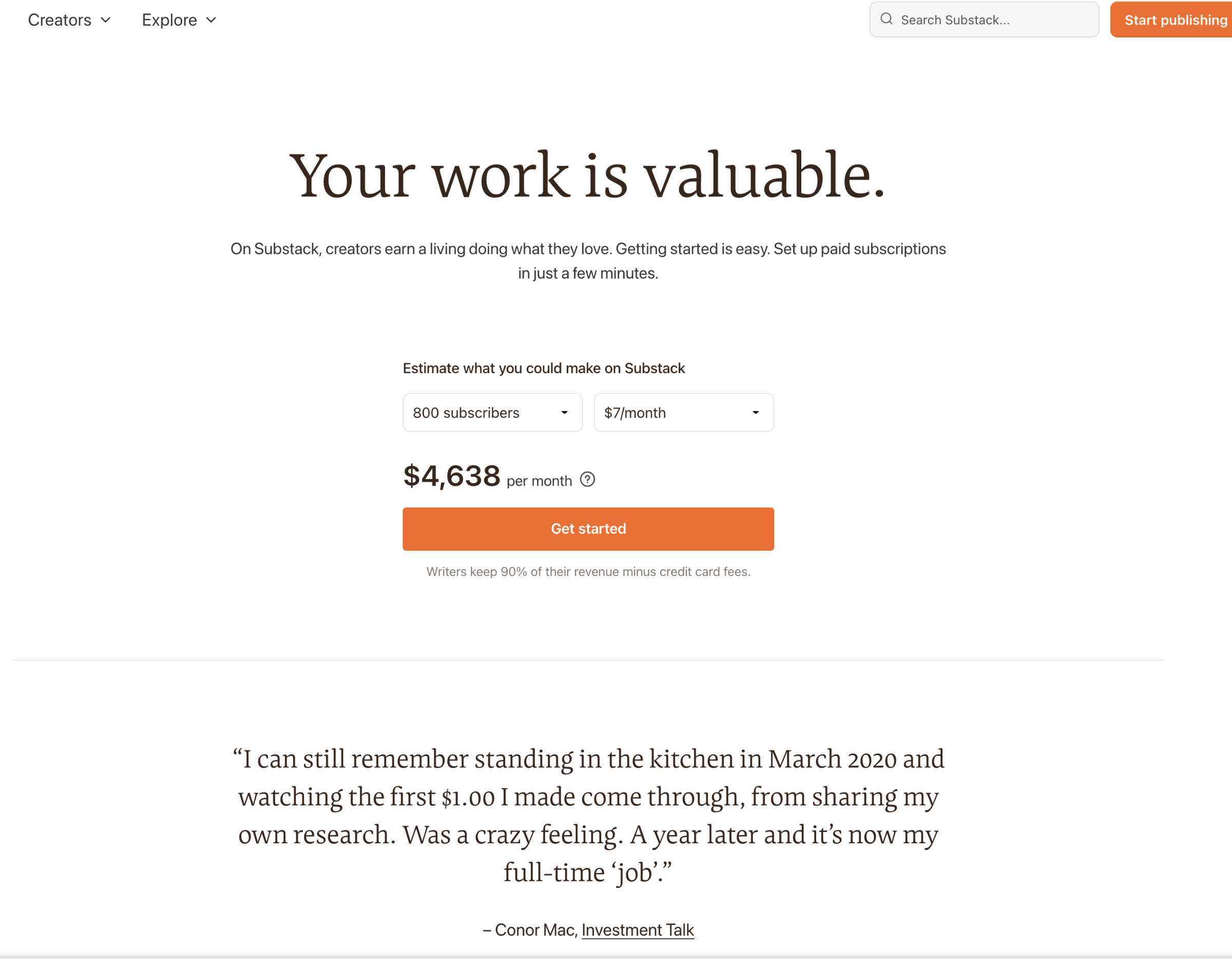 Substack Monetarisierung