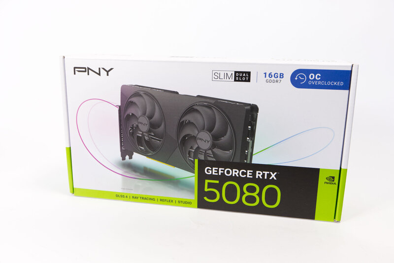 PNY GeForce RTX 5080 SLIM OC Verpackung