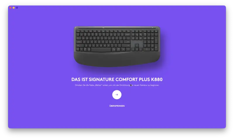 Logitech K880 Options Einführung