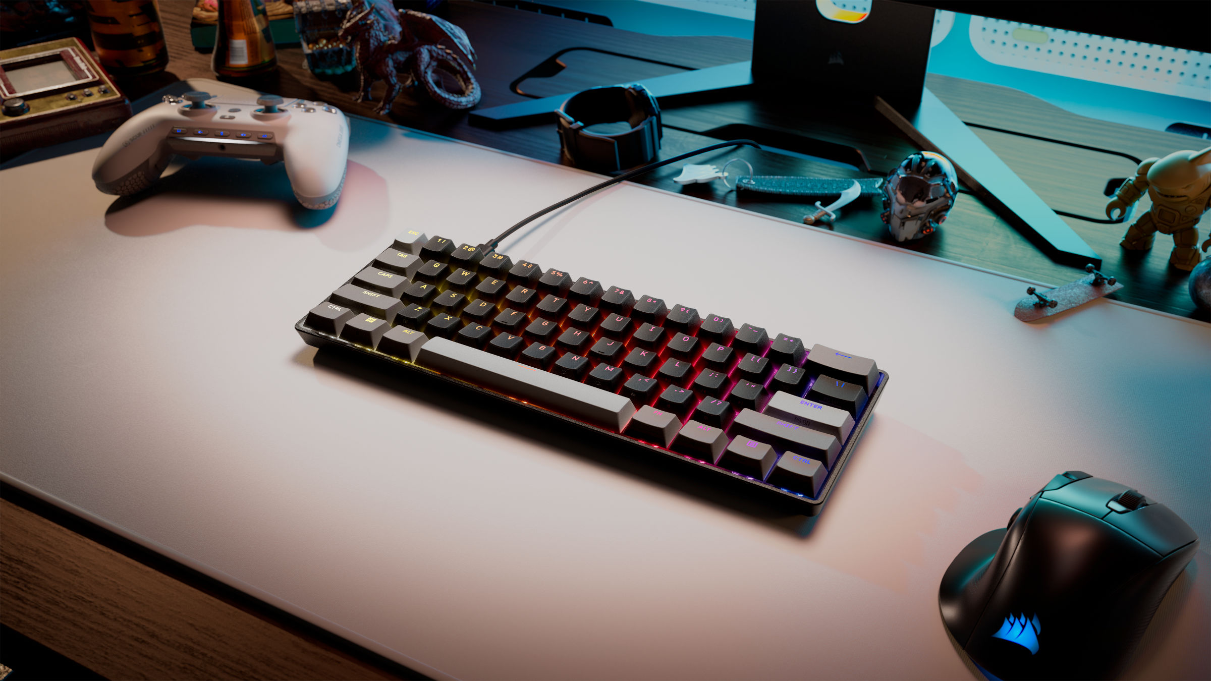 Corsair zeigt neue Hall-Effekt-Tastatur und neuen HS35 v3 Headsets