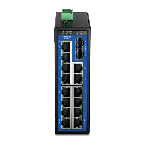 TRENDnet TI-G162: Industrieller Gigabit-DIN-Schienen-Switch für raue Umgebungen ab 240 €